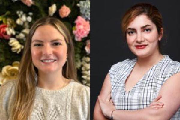 Headshots of Bates and Fathi